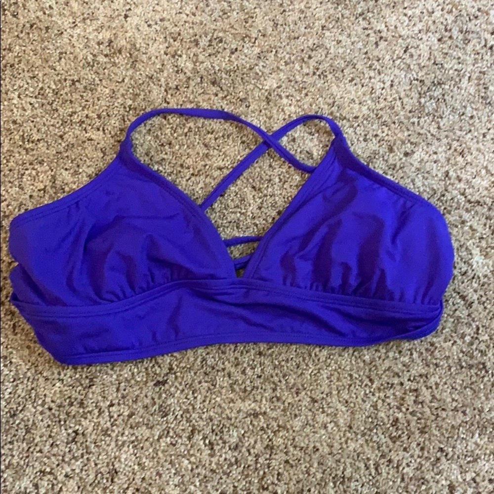 Athleta blue bikini top